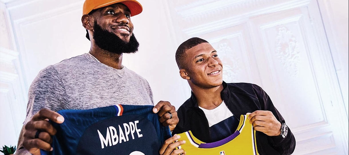 Campanha da Nike faz LeBron e Mbappé trocarem foto do perfil