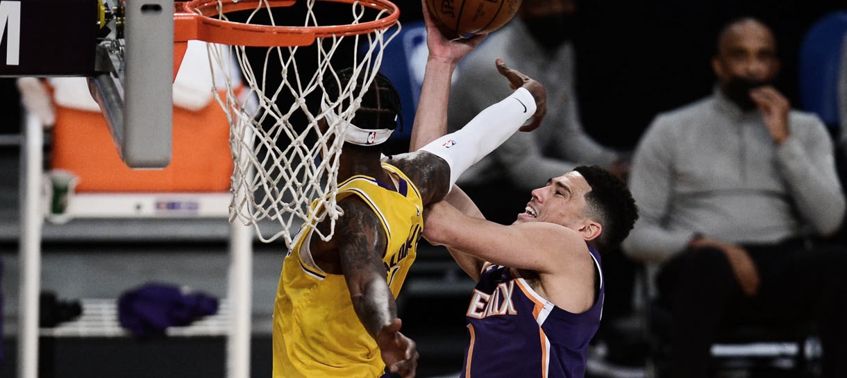 NBA: Devin Booker e Caldwell-Pope jogam sujo durante jogo entre Lakers e Suns